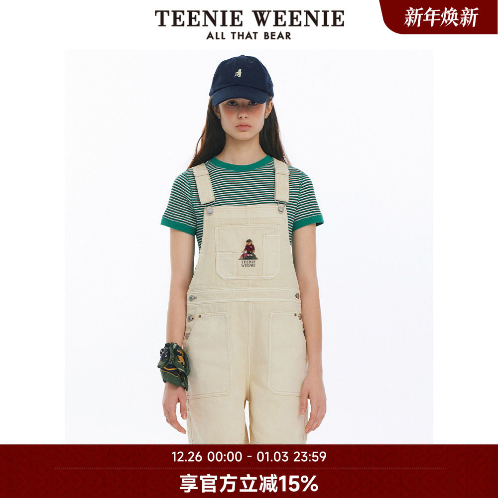 TeenieWeenie小熊奥莱牛仔背带裤2025秋季新款复古潮