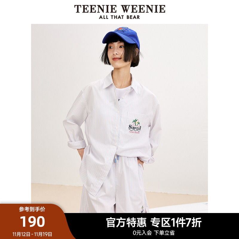 TeenieWeenie小熊抽绳松紧腰身休闲裤短裤宽松韩版裤子女夏款