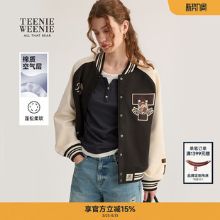TeenieWeenie小熊棒球服美式 休闲外套春秋宽松舒适撞色卫衣