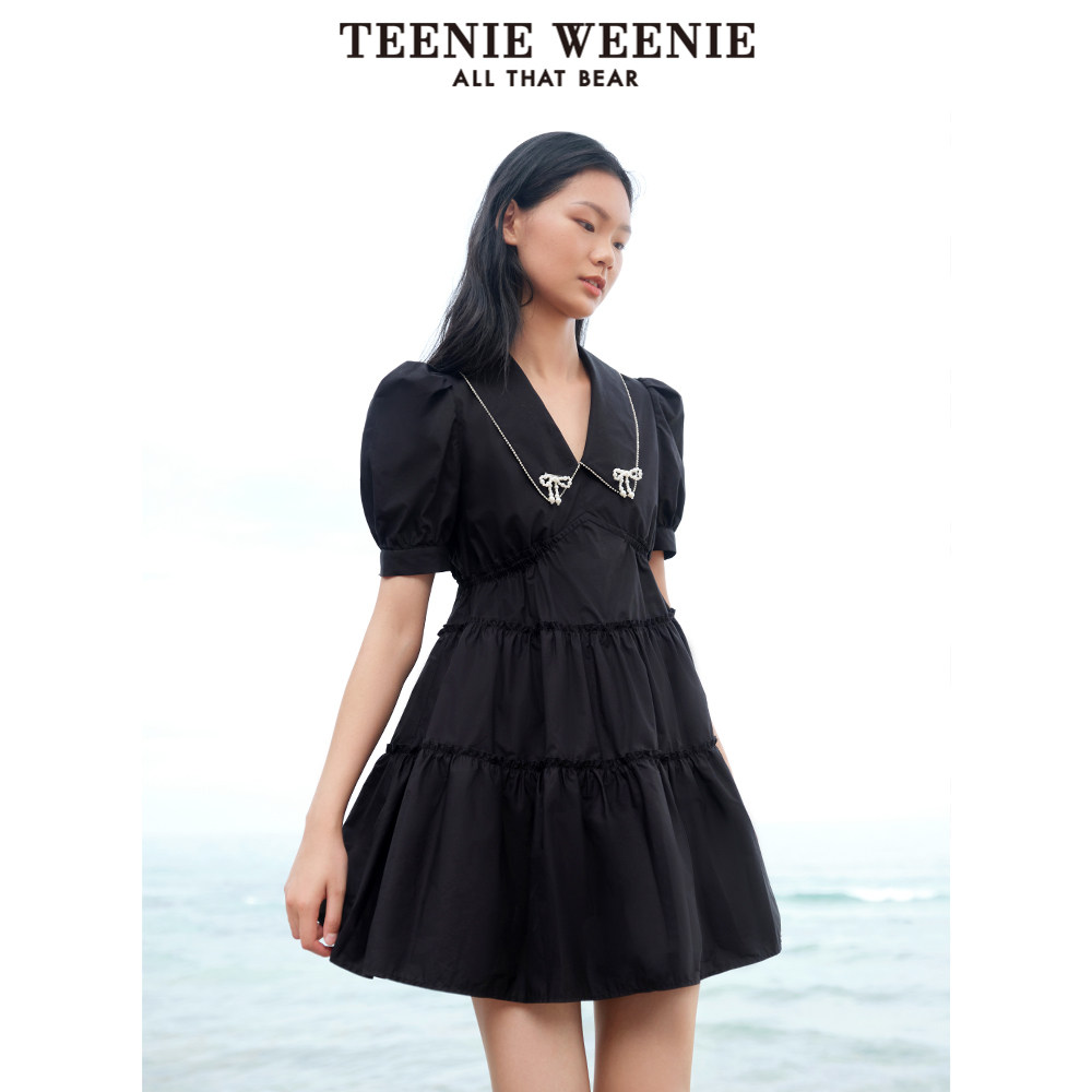 TeenieWeenie小熊奥莱夏季泡泡袖俏皮可爱蛋糕裙连衣裙A