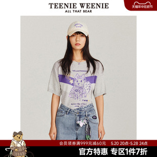 短袖 TeenieWeenie小熊奥莱圆领套头针织衫 毛衣薄款 上衣女春装