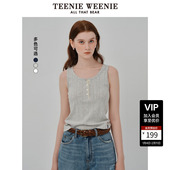 花边镂空刺绣时尚 TeenieWeenie小熊奥莱女装 T恤夏季 轻薄休闲背心