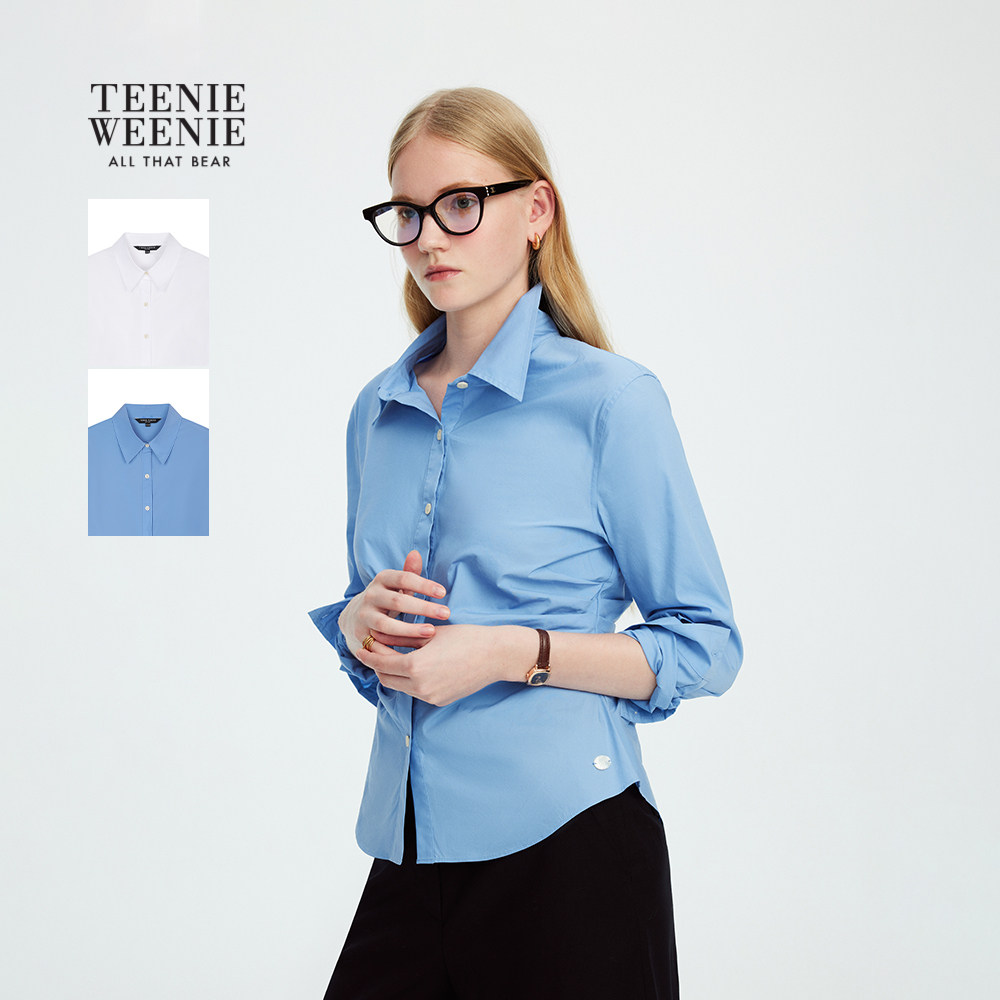 TeenieWeenie小熊奥莱衬衫2025年秋季新款气质通勤高