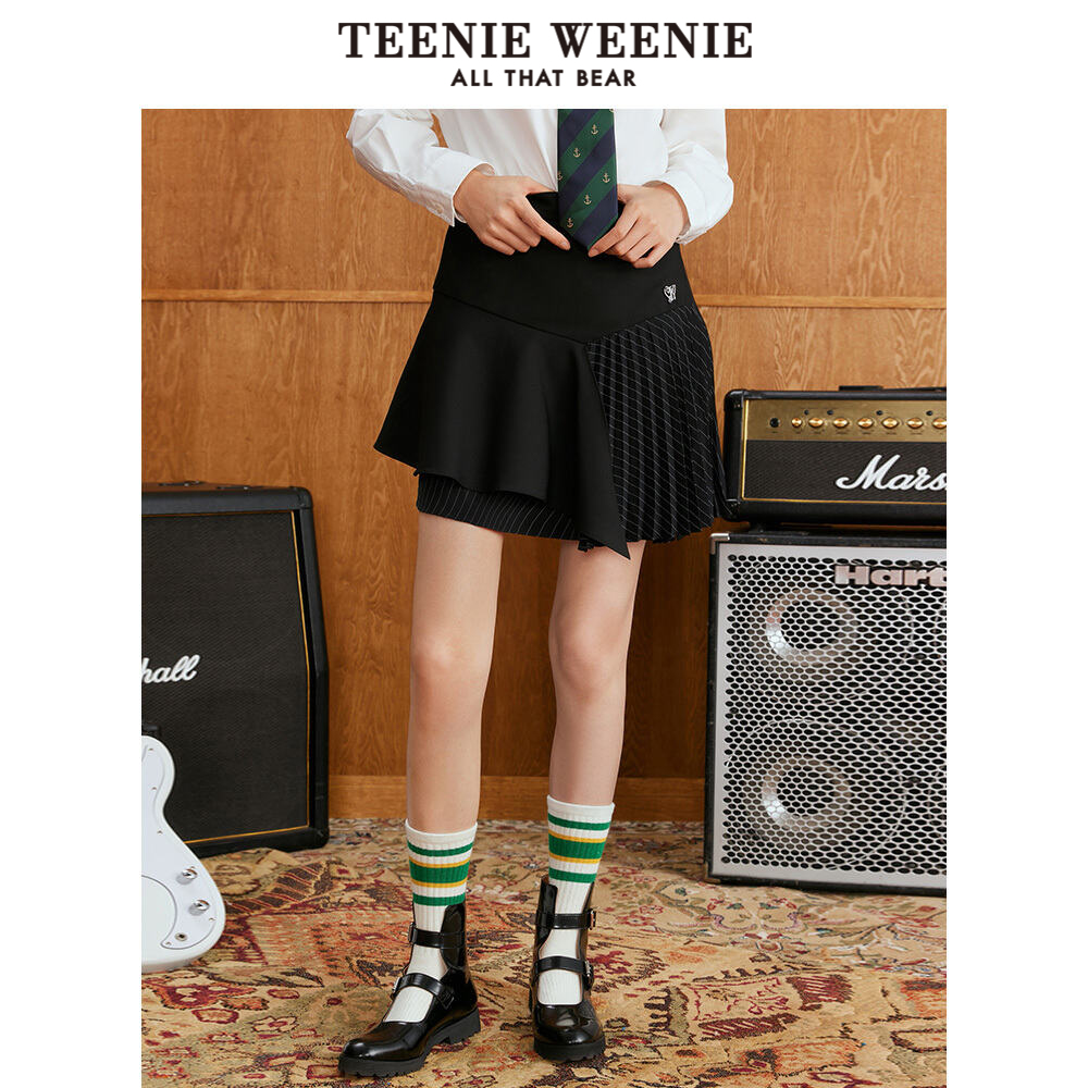 TeenieWeenie小熊奥莱女装春季学院风时尚潮流拼接不规则