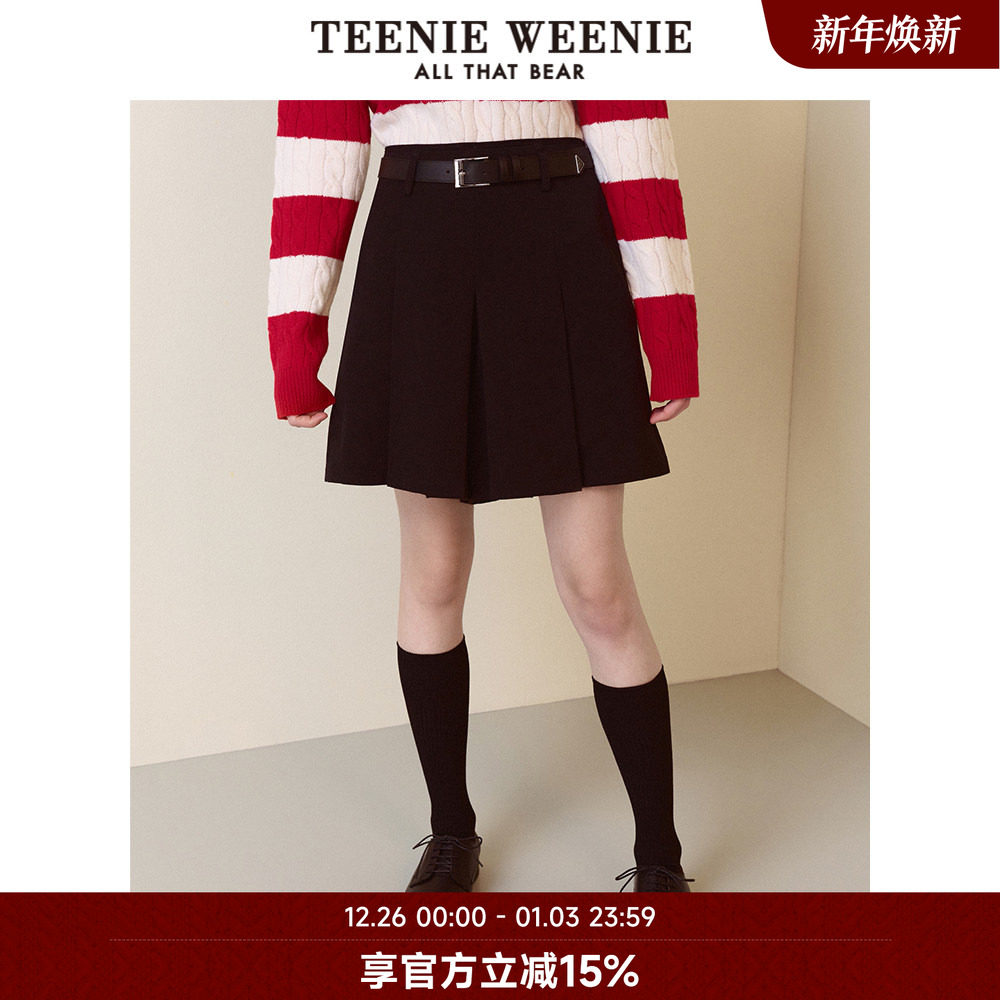 TeenieWeenie小熊奥莱秋季简约气质短裤宽松韩版通勤时尚