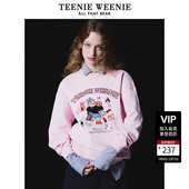 TeenieWeenie小熊奥莱女装 卫衣气质学院宽松舒适圆领趣味印花上衣