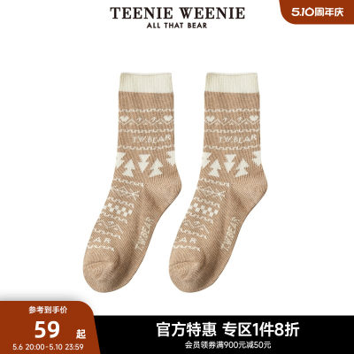 TeenieWeenie小熊奥莱春季主题感个性中帮袜子女袜时尚可爱