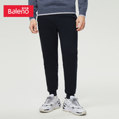 新品 百搭款 男装 纯棉重磅卫裤 基础百搭摇粒绒束脚运动裤 班尼路春季