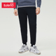新品 百搭款 男装 纯棉重磅卫裤 基础百搭摇粒绒束脚运动裤 班尼路春季