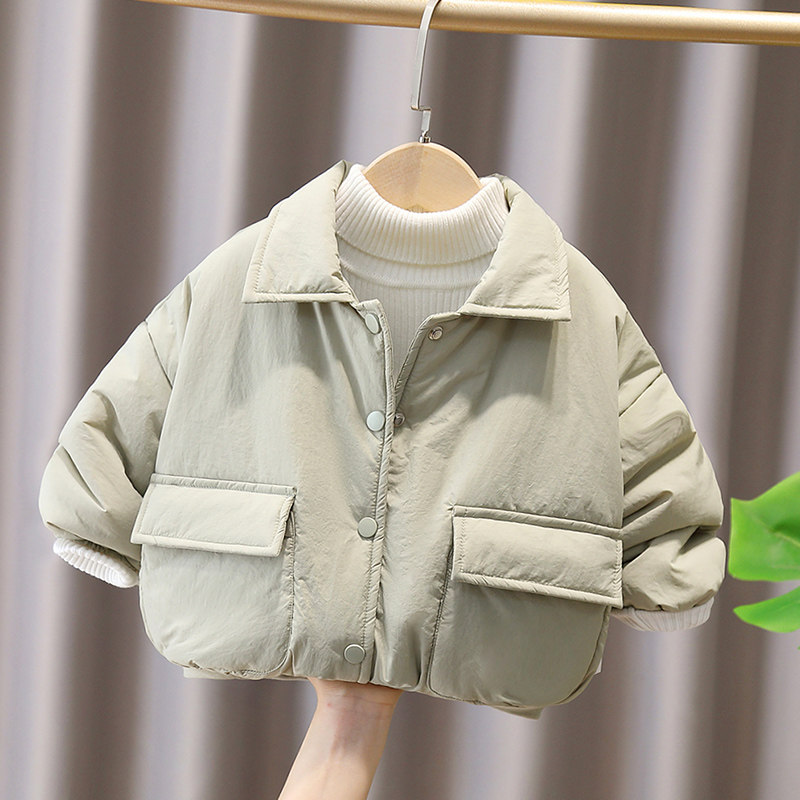 小童大口袋加厚翻领外套男女童2025秋冬装宝宝夹棉夹克衫儿童衣服,童装/婴儿装/亲子装,普通外套,淘宝优惠券,粉丝福利购,淘宝优惠卷