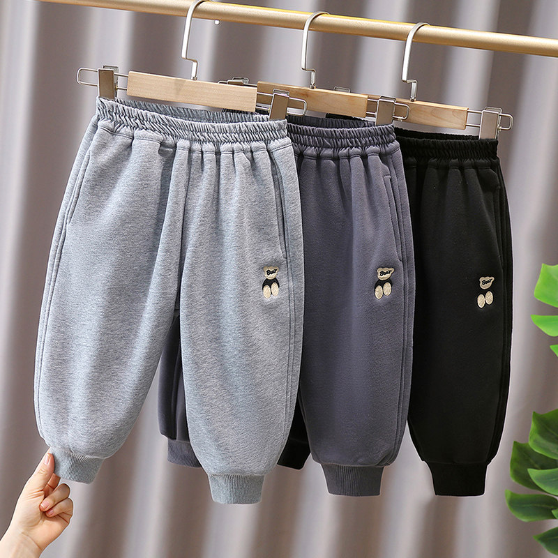 小童卡通加绒加厚束脚裤男女童2025秋冬宝宝卫裤儿童密密绒休闲裤,童装/婴儿装/亲子装,裤子,淘宝优惠券,粉丝福利购,淘宝优惠卷