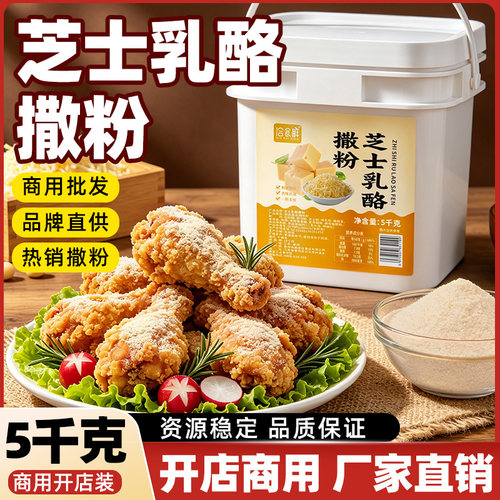 洽食鲜 芝士乳酪撒粉5kg商用炸鸡薯条素片芝士球撒料烧烤调味料