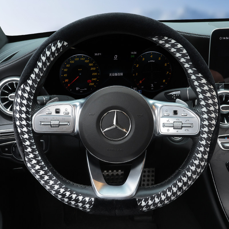 汽车方向盘套毛绒可爱冬季