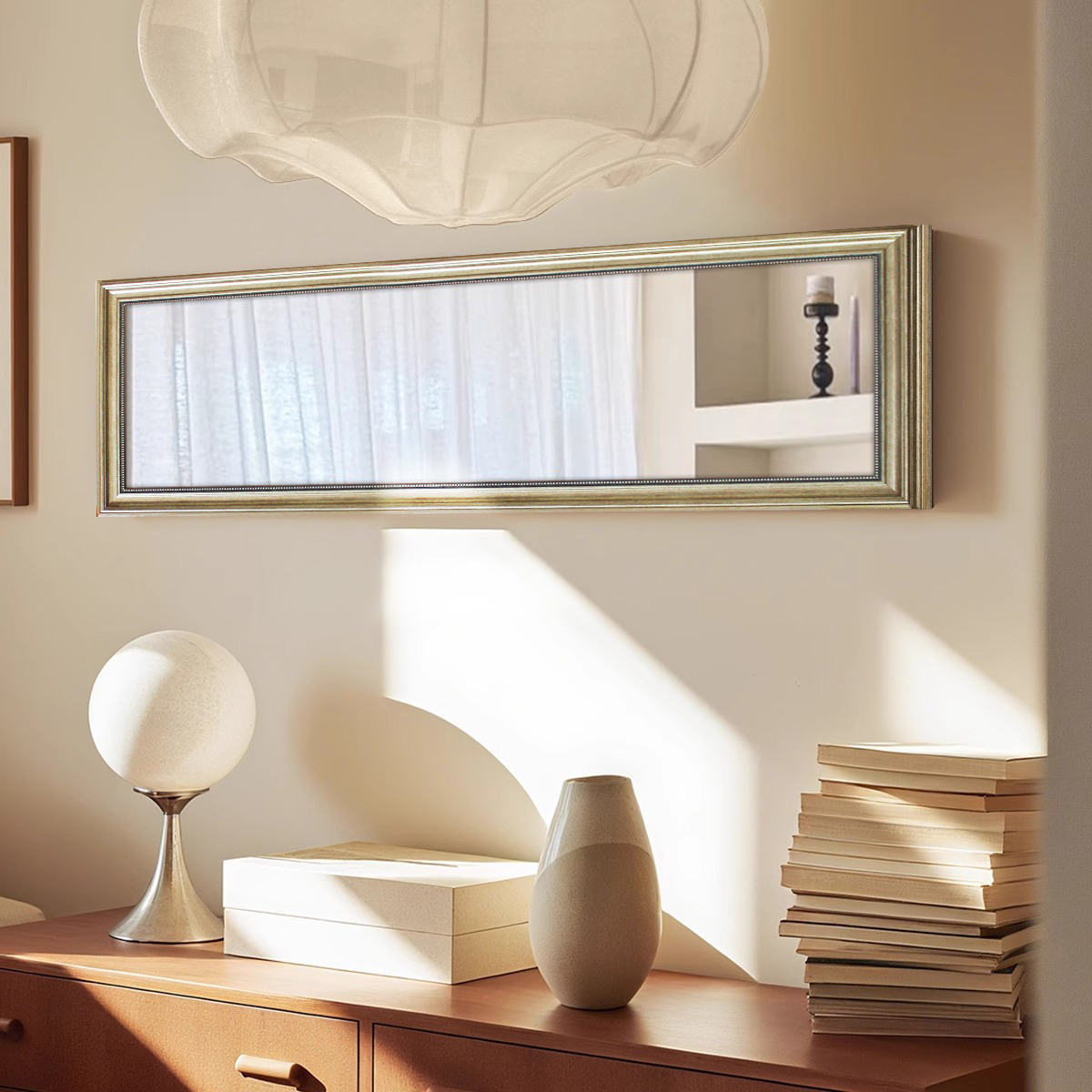 横版窄长条美式法式玄关墙面镜子