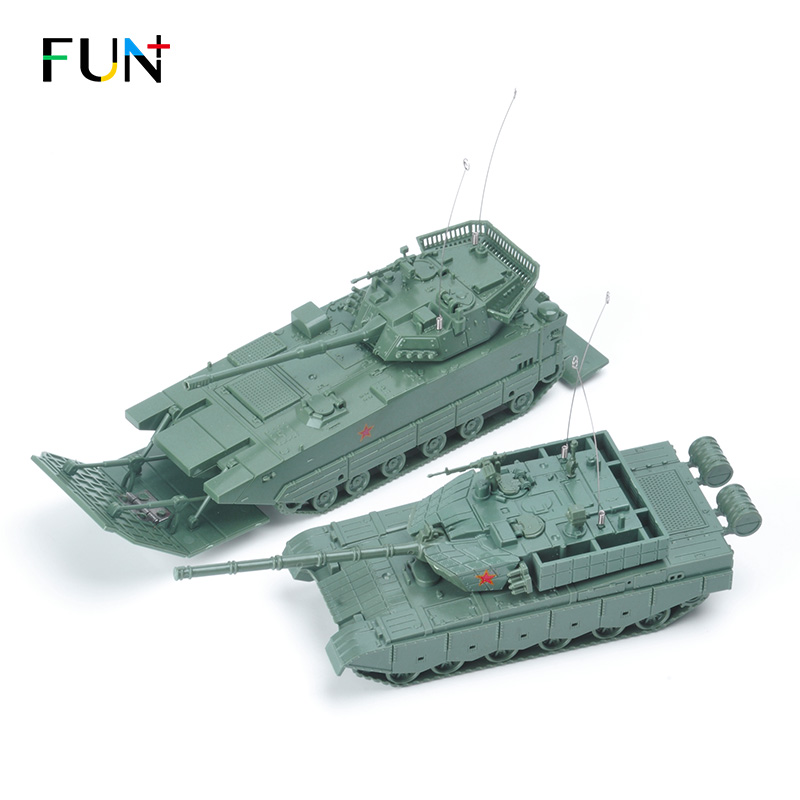 乐加4D拼装1:72军车模型2件套中国ZTZ-99A坦克ZTD-05装甲突击玩具