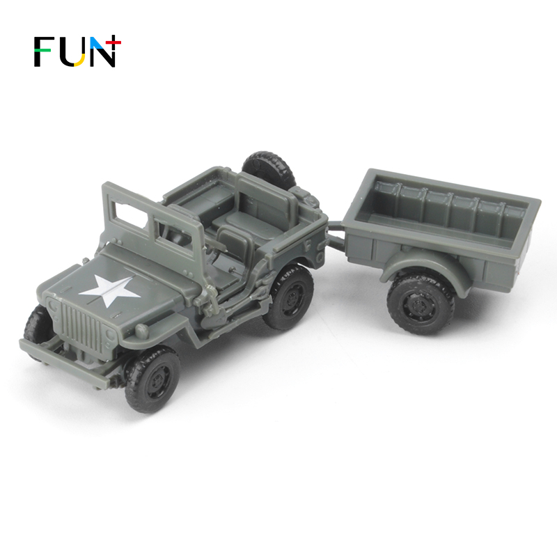 经典拼装玩具1/72美军越野车GP威利斯吉普车模型军事沙盘复古摆件