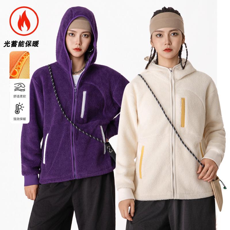 山东即墨源头工厂中山卫衣广州十三行外套女秋冬抓绒冲锋衣内胆潮