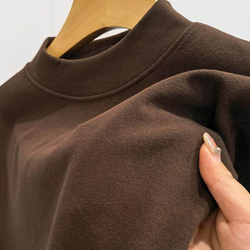 山东即墨源头工厂卫衣中山德绒半高领长袖t恤男士春秋季2025新款,男装,卫衣,淘宝优惠券,粉丝福利购,淘宝优惠卷