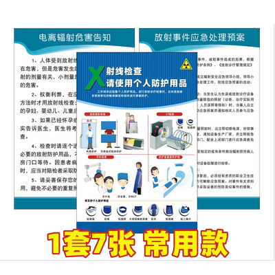 口腔诊所门诊科室放射规章制度牌