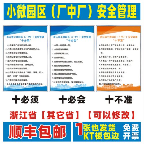 小微园厂中厂安全管理KT板