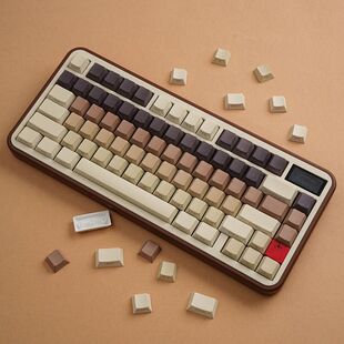 咖啡双刻透光Pbt原厂全套键帽韩文俄文德文西语法文阿拉伯文日文