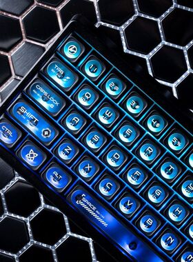 XVX黑色猫眼石客制化透光机械键盘帽原厂高度max弦月雾透