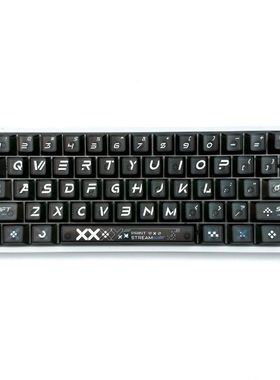 印花集雾透黑色键帽PC材质支持wooting EZ63MADE68 Hero68ND63夜