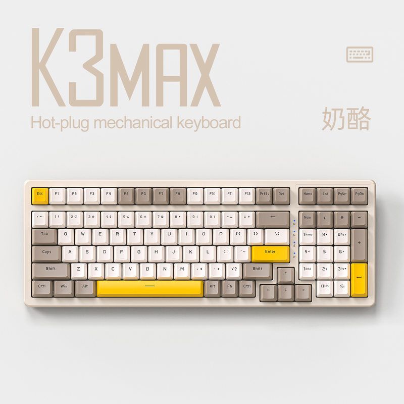 自由狼K3MAX机械键盘客制化电竞gasket结构有线热插拔游戏980键盘