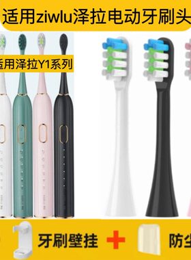 适用于ziwlu泽拉Y1系列电动牙刷可替换刷头成人通用软毛刷头