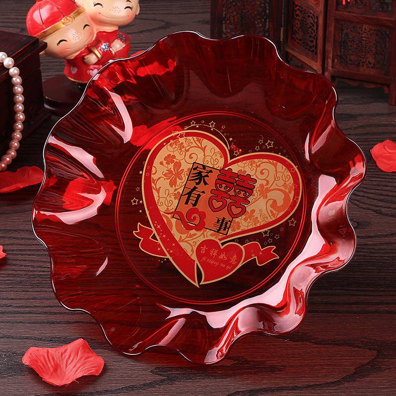 wedding tea tray Tray marry Jubilation Fruit plate rectangle Plastic bright red plate thickening household personalityin the Festive supplies/Gift , Other Festival Gifts  category - from Buy2taobao.com to provide professional Taobao agent buy service