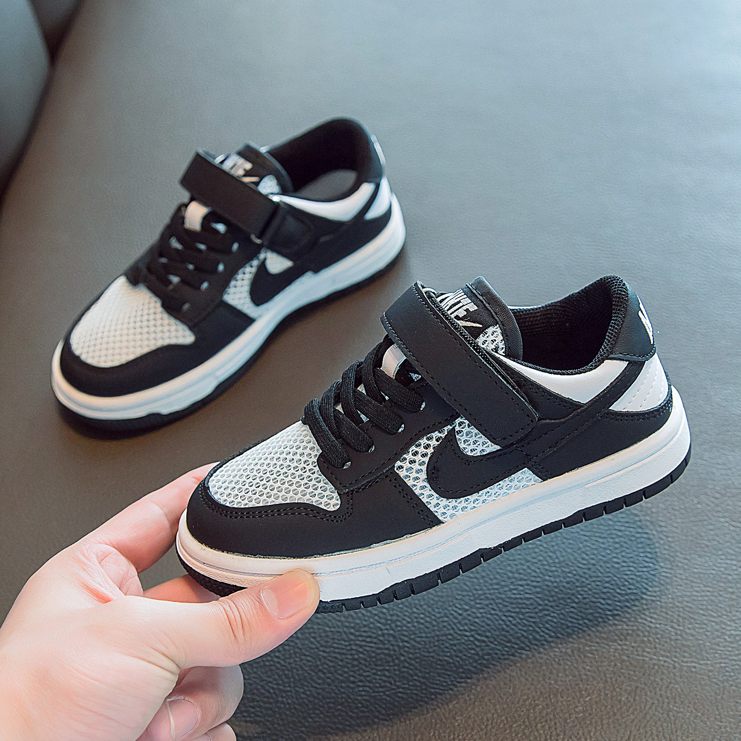 Nikeaj童鞋儿童单网透气板鞋2025新款夏季女童运动鞋网眼鞋男童鞋