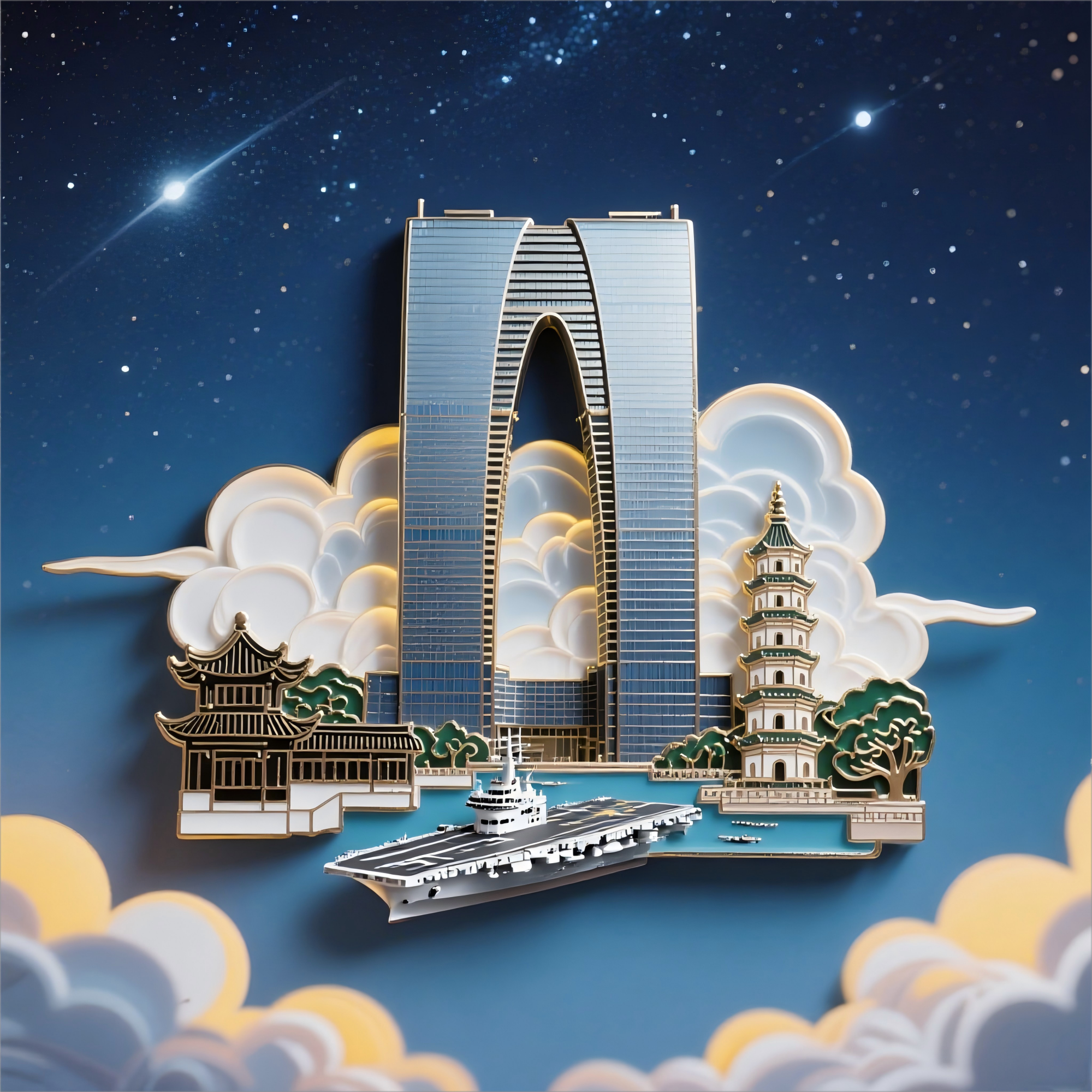 苏州东门之门冰箱贴文创纪念品