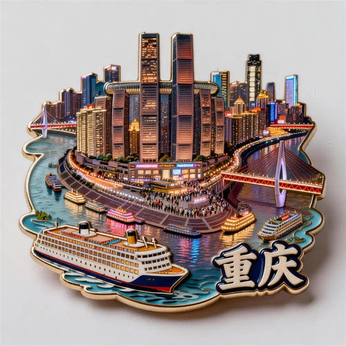 重庆冰箱贴朝天门夜景文创伴手礼