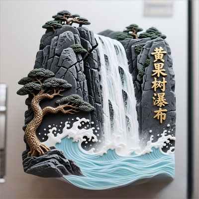 贵州黄果树瀑布金属磁贴冰箱贴