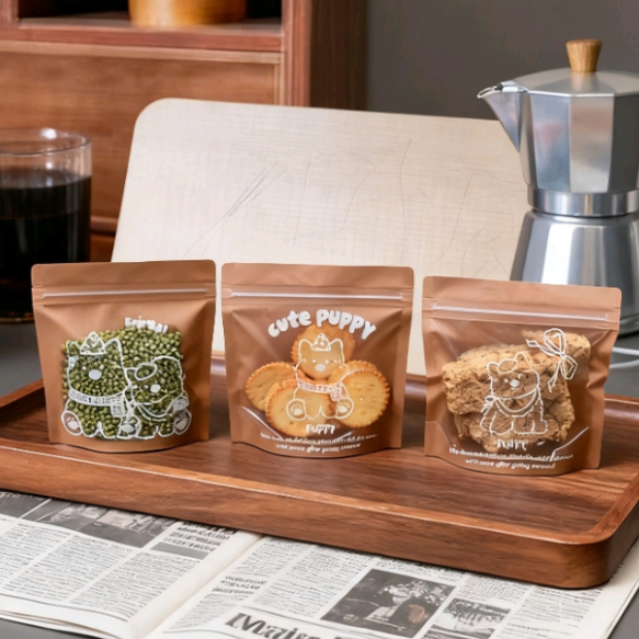 圣诞幼儿园饼干包装袋卡通食品密封袋自封袋透明拉链袋零食分装袋