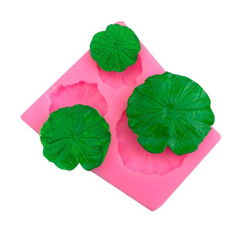 3连荷叶荷花荷塘系列硅胶模具
