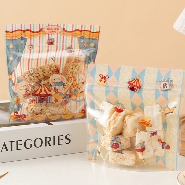 卡通食品密封袋圣诞节饼干包装袋自封袋创意透明拉链袋零食分装袋