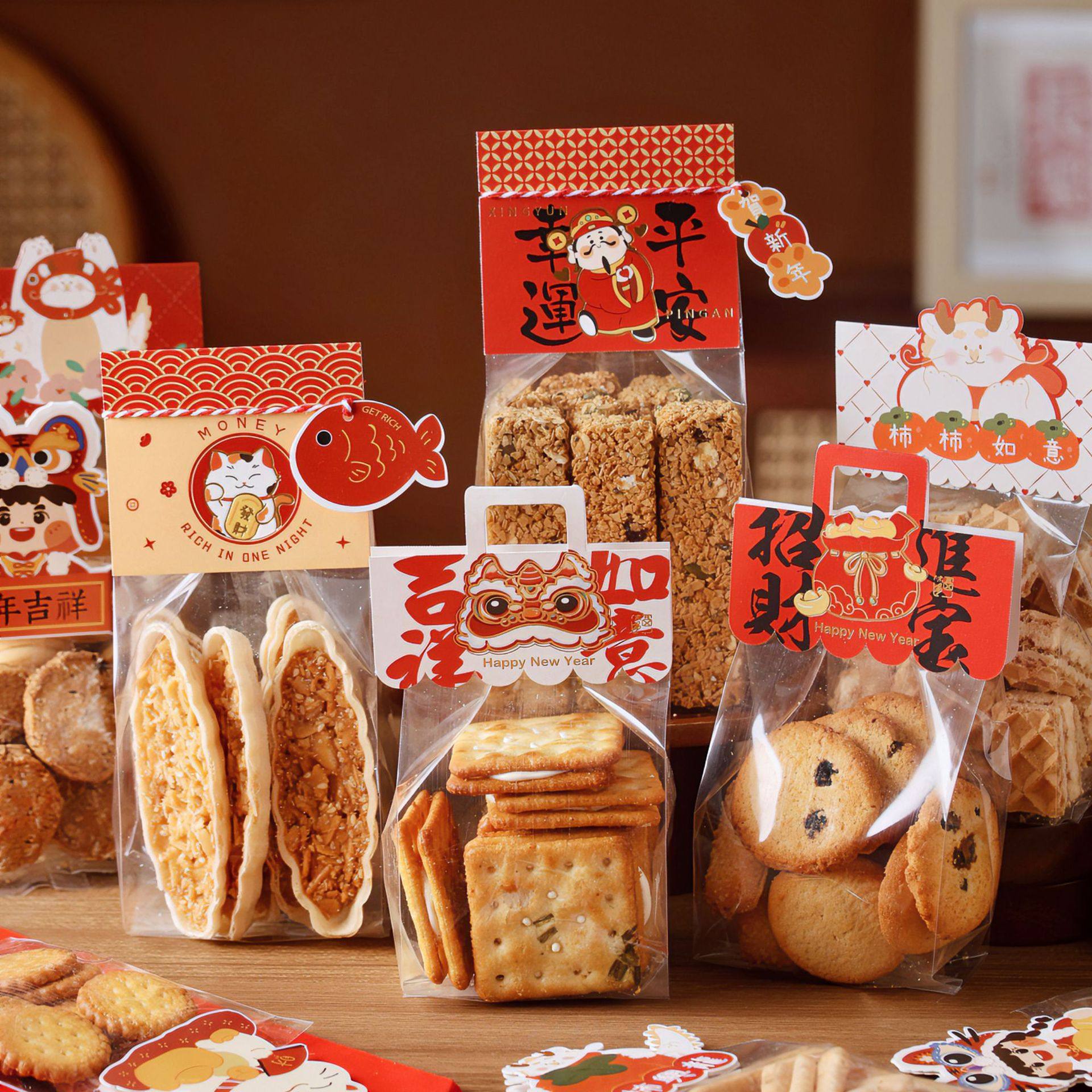 新年卡头马年曲奇饼干雪花糖果一次性透明包装袋牛轧糖烘焙春节,厨房/烹饪用具,点心包装盒/包装袋,淘宝优惠券,粉丝福利购,淘宝优惠卷