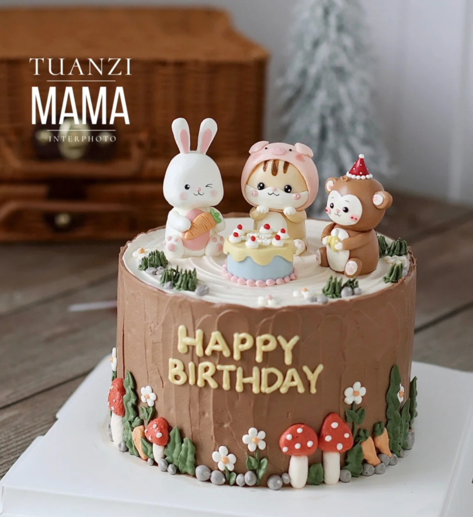 通用身体立体韩国奶油霜小动物模具ins硅胶可爱小熊蛋糕装饰造型