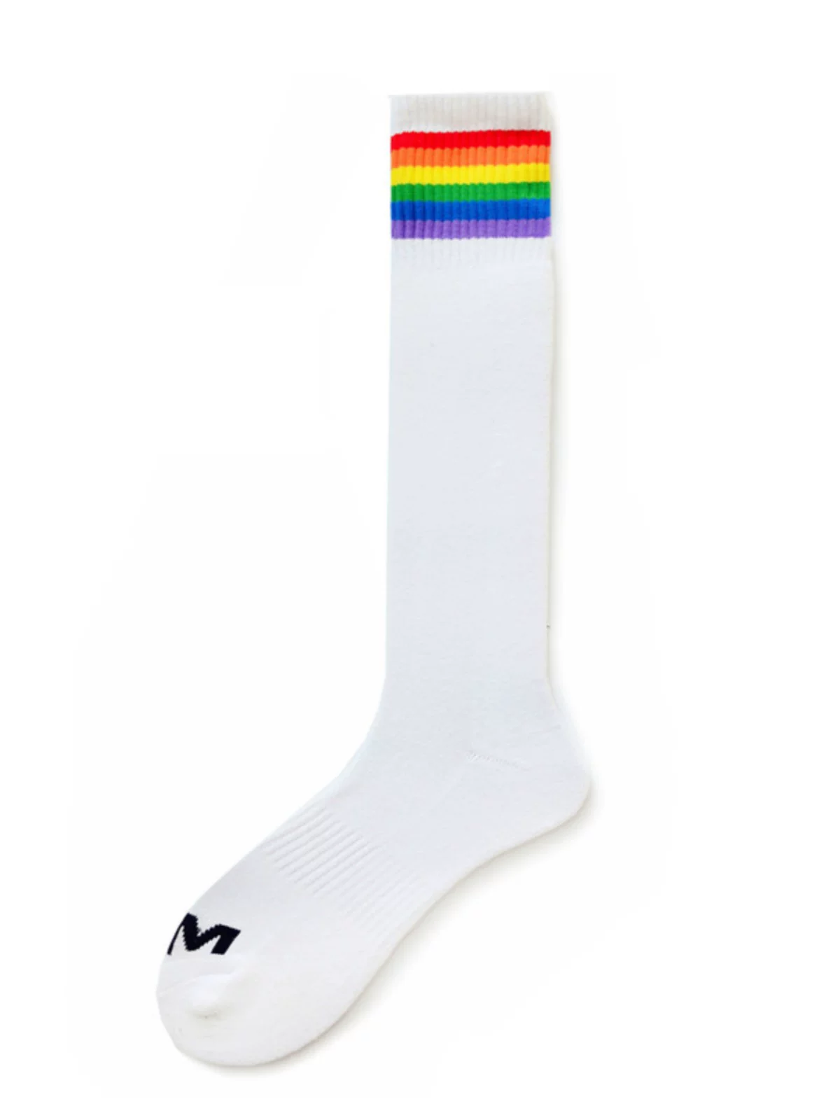 Rainbow high boots, trend sports demi-season football sexy knee socks for leisure
