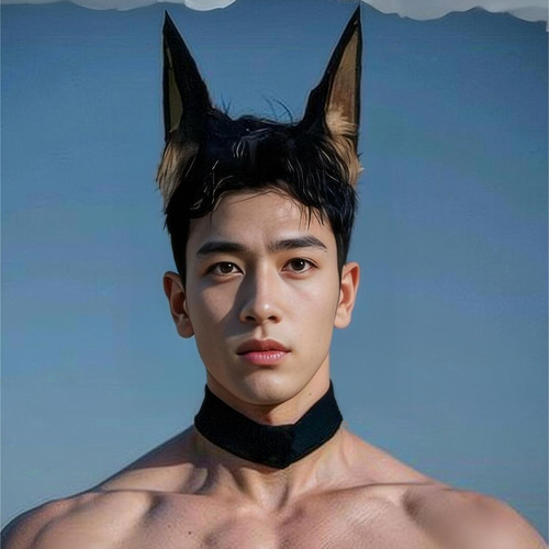 cosplay狗耳朵道具杜宾犬耳发箍