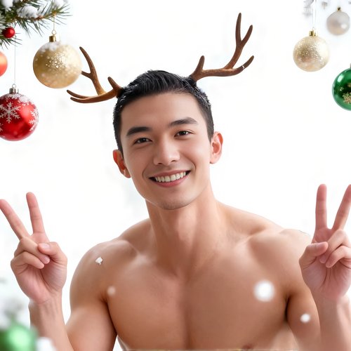 发箍欧美时尚男士发饰棕色鹿角古典复古圣诞节麋鹿角森系网红直播