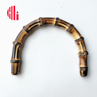 高品质真竹提手竹制手挽diy手工文复古包包手柄配扣竹节手袋配件