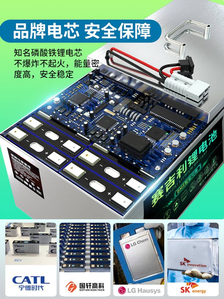 电动车磷酸铁锂电池48v60v72v伏外卖摩托三轮四轮车大容量锂电瓶