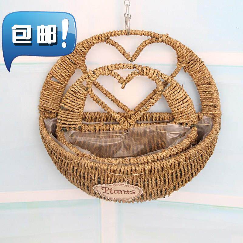 Wall hanging originality suspension Straw originality Hanging basket decorate Rattan Flower pot Basket decorate Hanging basketin the Home accessories , Vase/Flower/Artificial flowers/Imitation jewelry , Flower/Vase , Baskets  category - from Buy2taobao.com to provide professional Taobao agent buy service