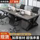 职员办公桌办公室家具办公桌4人位双6人工位卡座财务电脑桌椅组合