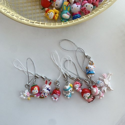 韩系ins小众少女kt猫咪挂件包包咕本挂饰天使翅膀ccd挂绳可爱