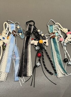 韩系ins个性包包挂件小众钥匙扣编织挂饰miu情侣登山绳装饰