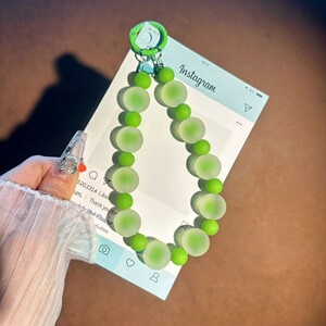 新款彩色磨砂质感串珠手提链diy渐变珠子装饰挂件