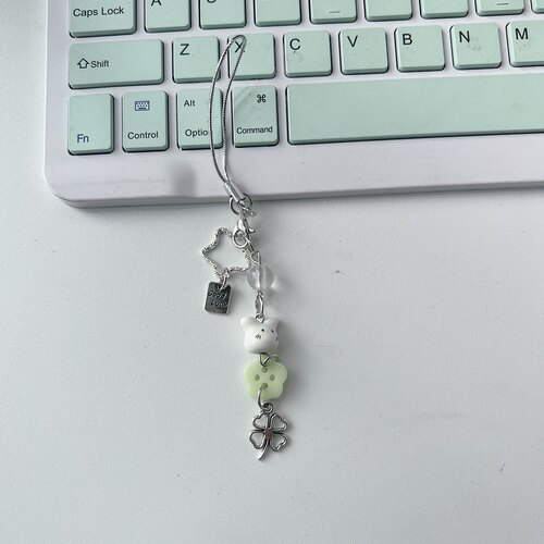 【幸运小兔咪】自制陶瓷链挂件相机链可爱ins少女心咕本小众